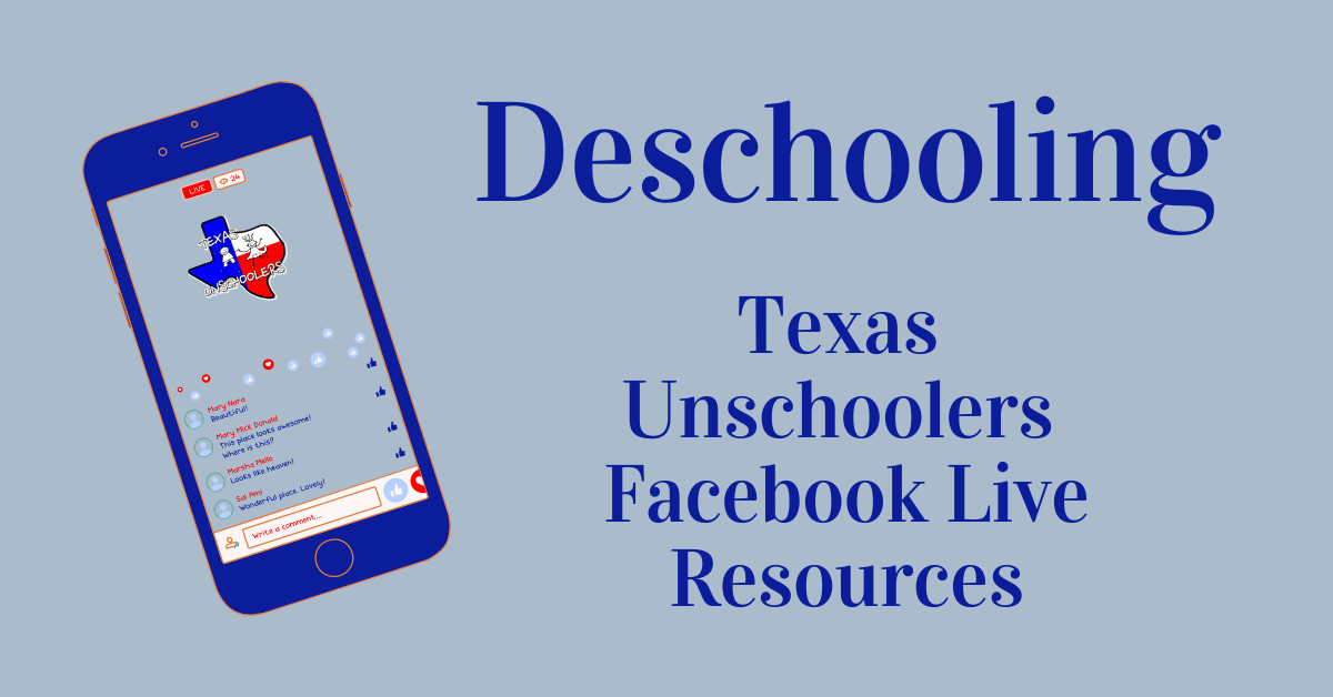 Deschooling Facebook Live Resources